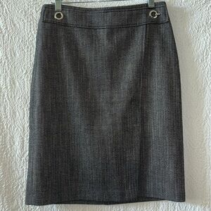 H&M Herringbone Pencil Midi Skirt